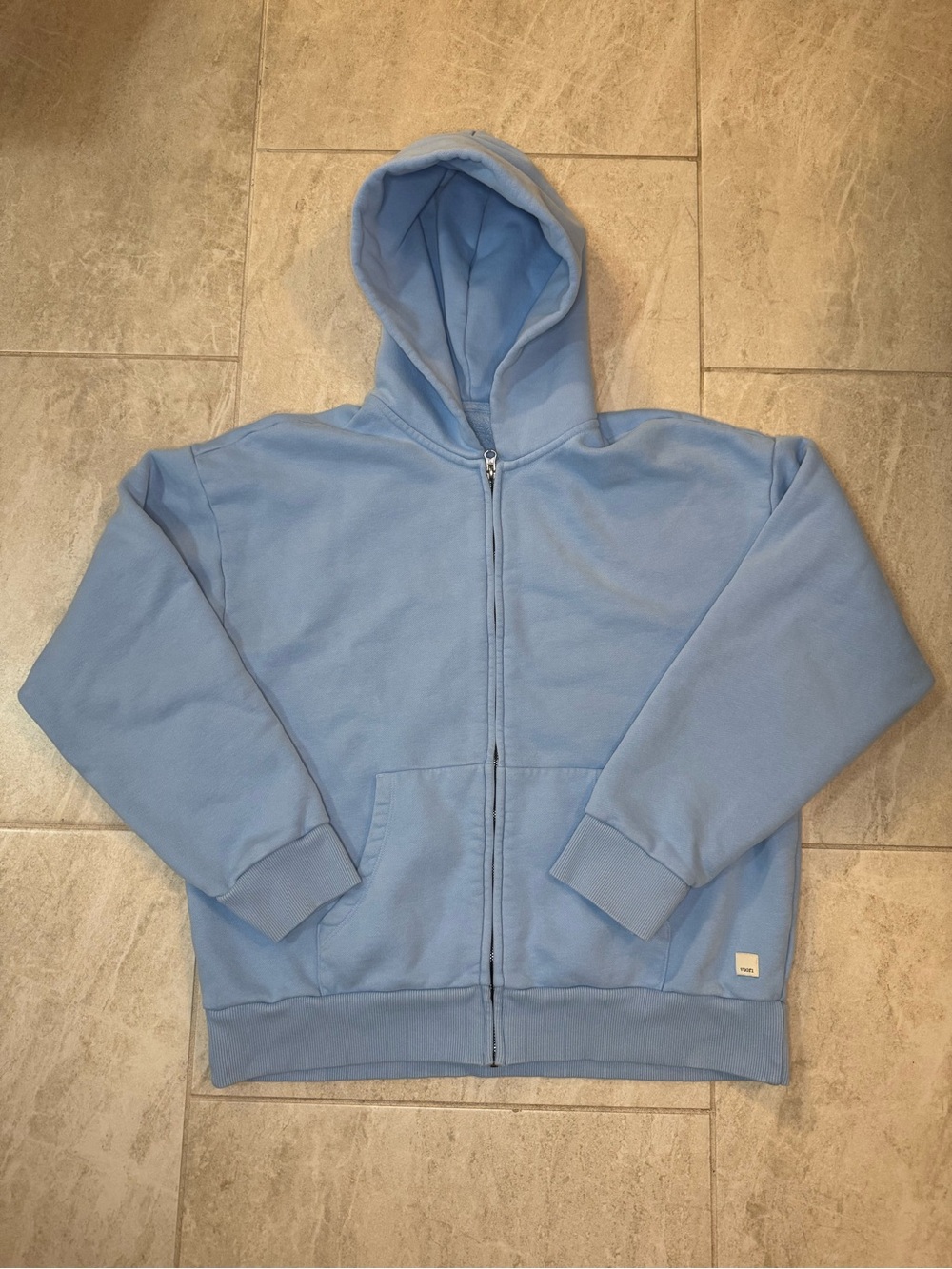 Vuori Light Blue Full-Zip Hoodie Jacket